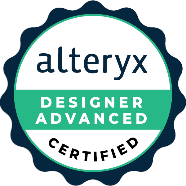 Alteryx Designer Advanced badge